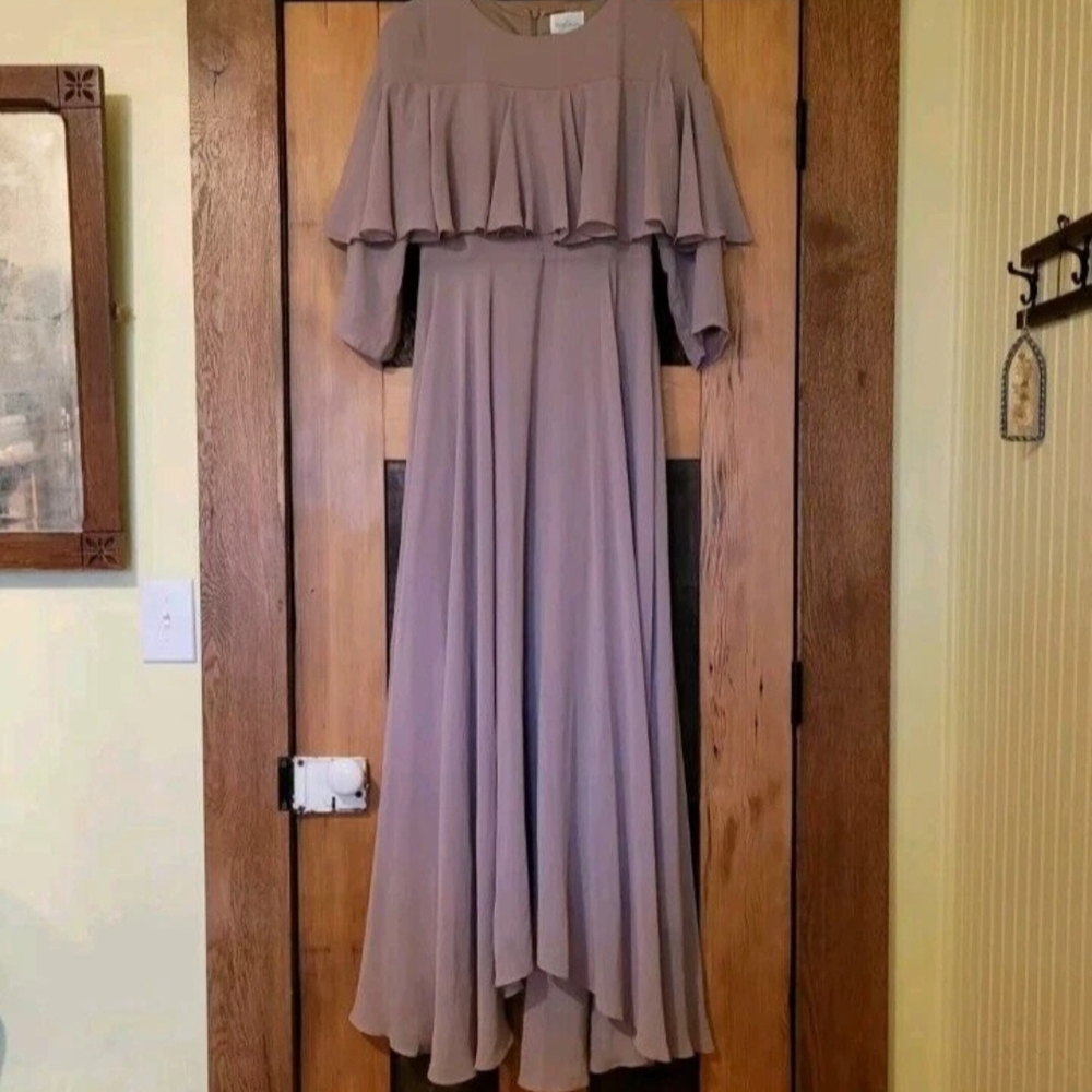 Dainty Jewells Evenings At Annesdale Tan Modest Formal Bridesmaid Dress- Small